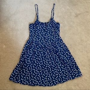 Blue bow tie patterned dress